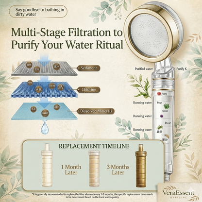 VeraEssent VeraDrop Handheld Filtered Shower Head