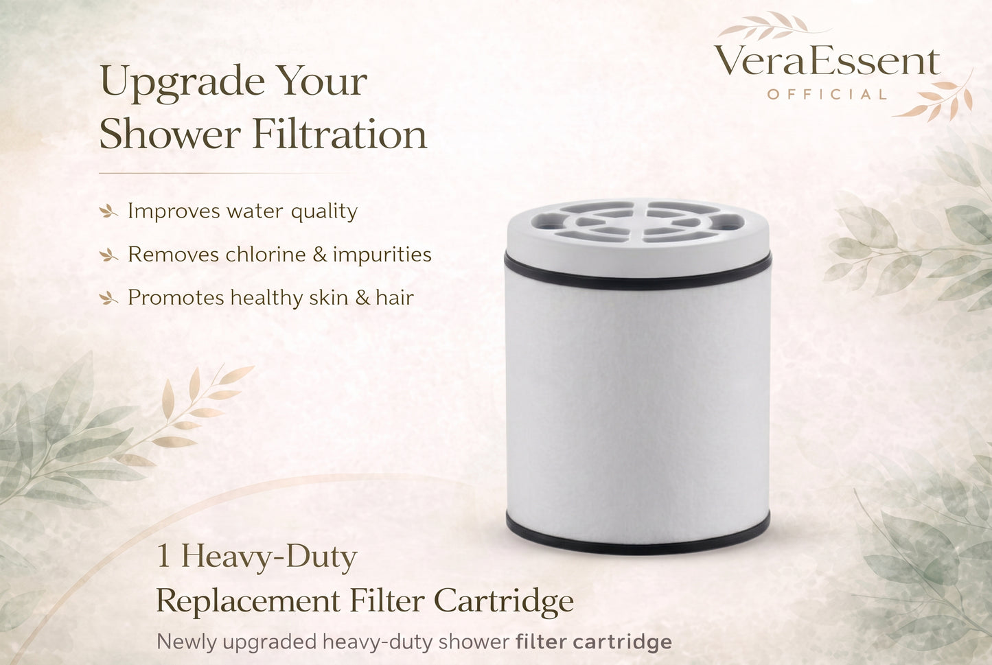 VeraEssent VeraFlow Fixed Filtered Shower Head