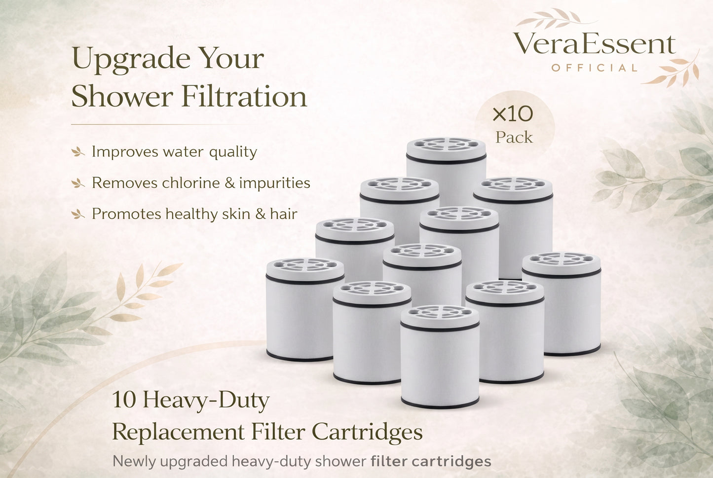 VeraEssent VeraFlow Fixed Filtered Shower Head