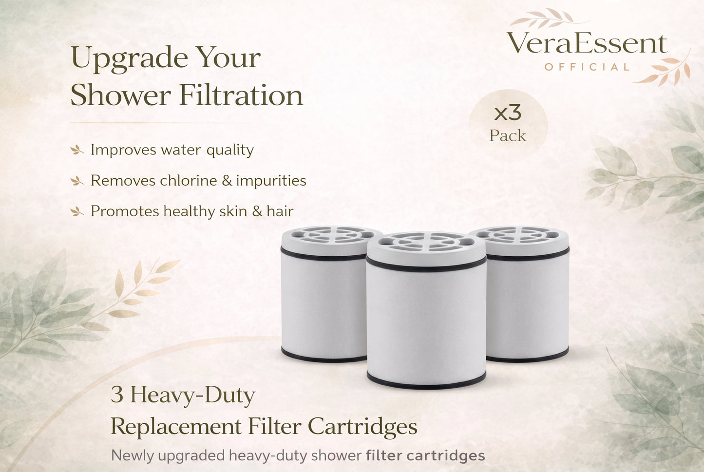 VeraEssent VeraFlow Fixed Filtered Shower Head