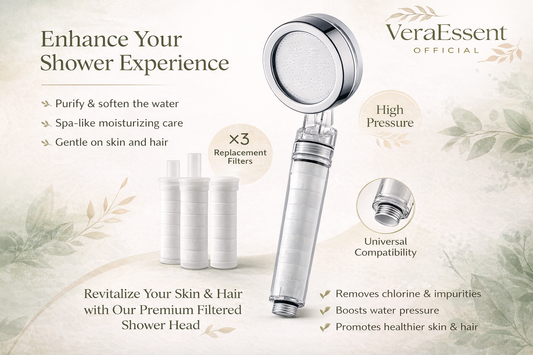 VeraEssent VeraDrop Filtered Shower Head: The Secret to Radiant Skin & Silky Hair