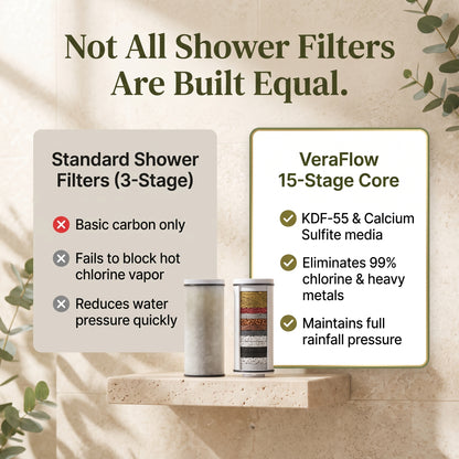 VeraEssent VeraFlow Fixed Filtered Shower Head